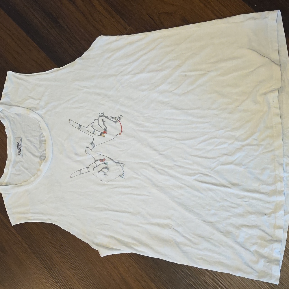 Lauren Moshi “Whatever” Graphic Tank Top